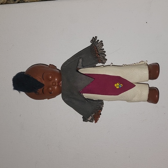 Vintage Indian kewpie Boy doll made of hard plastic. eyes close when laying down - Picture 8 of 8